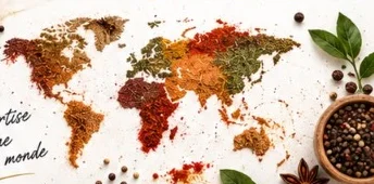 Carte du monde des épices
